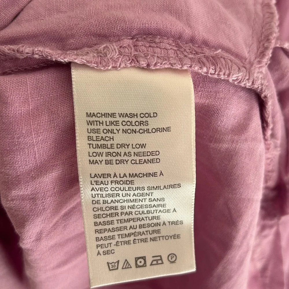We The Free Moon City Top Oversized Linen Blend Tee in Lilac (XS) - Picture 6 of 7
